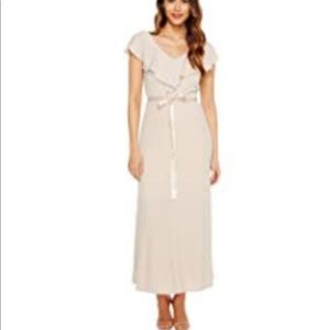 Taylor Womens Striped Glitter Mesh Maxi Rose Blush